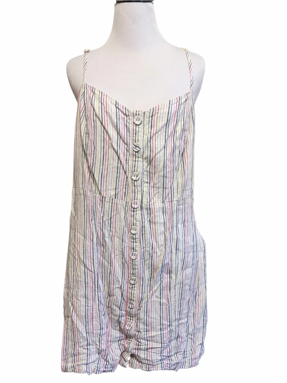 5/$30 🎈 Forever 21 1X striped faux button sun dress
